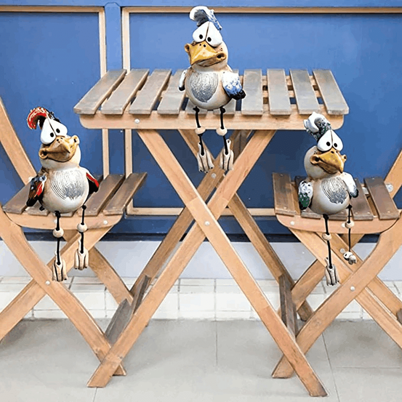 Gartenstatue, interessante Hühnerdekoration