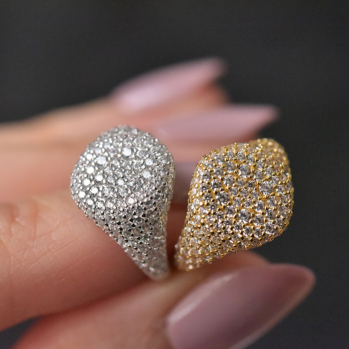 Glistening Full Pave Ring-Sterling Silver-lornajewelry