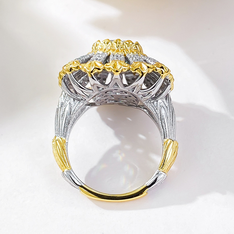 3.5Ct Luxury Cushion Cut Green Tourmaline Intricate Design Buccellati Style Ring-Sterling Silver-lornajewelry