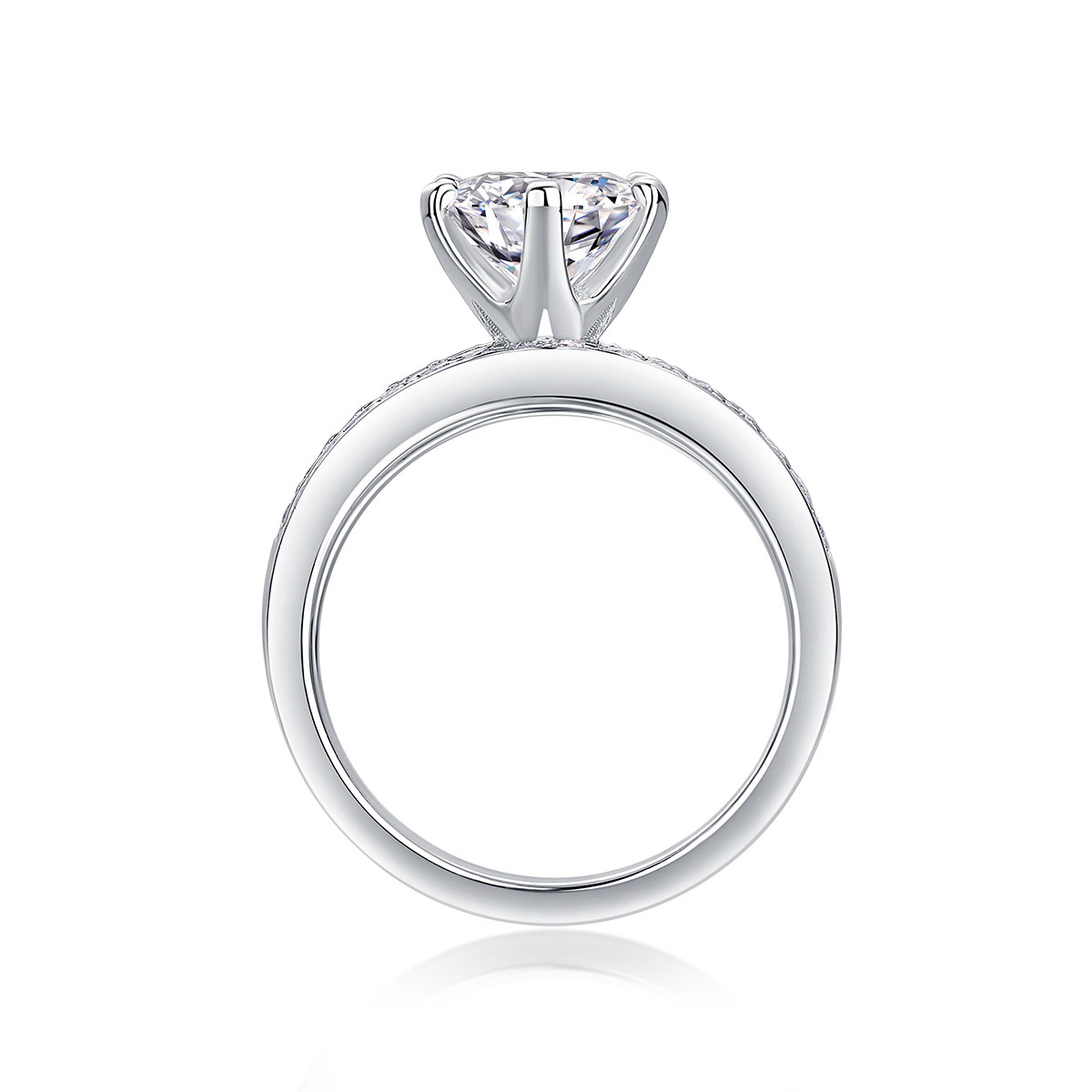 2Ct Moissanite 3PC Set Round Cut Promise Women's Ring-Sterling Silver-lornajewelry