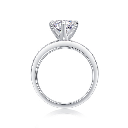 2Ct Moissanite 3PC Set Round Cut Promise Women's Ring-Sterling Silver-lornajewelry