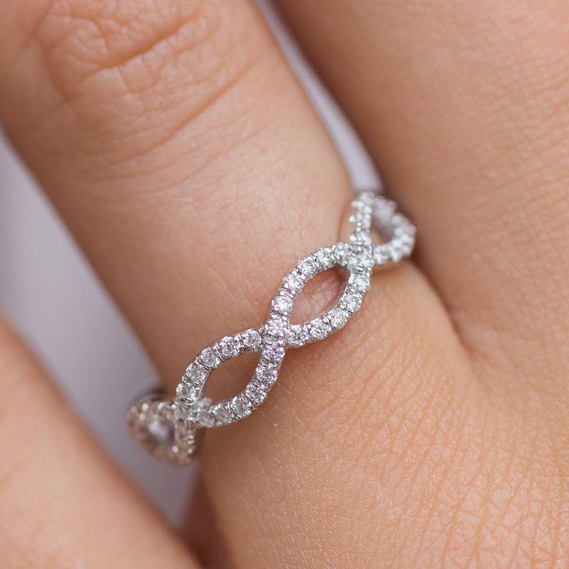 Classic Infinity Wedding Band for Women In Sterling Silver-Sterling Silver-lornajewelry
