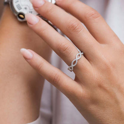 Classic Infinity Wedding Band for Women In Sterling Silver-Sterling Silver-lornajewelry