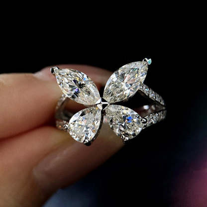 2Ct Butterfly Design Promise Ring Gift For Her In Sterling Silver-Sterling Silver-lornajewelry