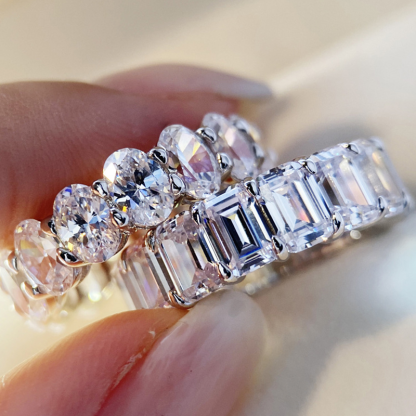 Eternity  Women's Wedding Band for Gifts-Sterling Silver-lornajewelry