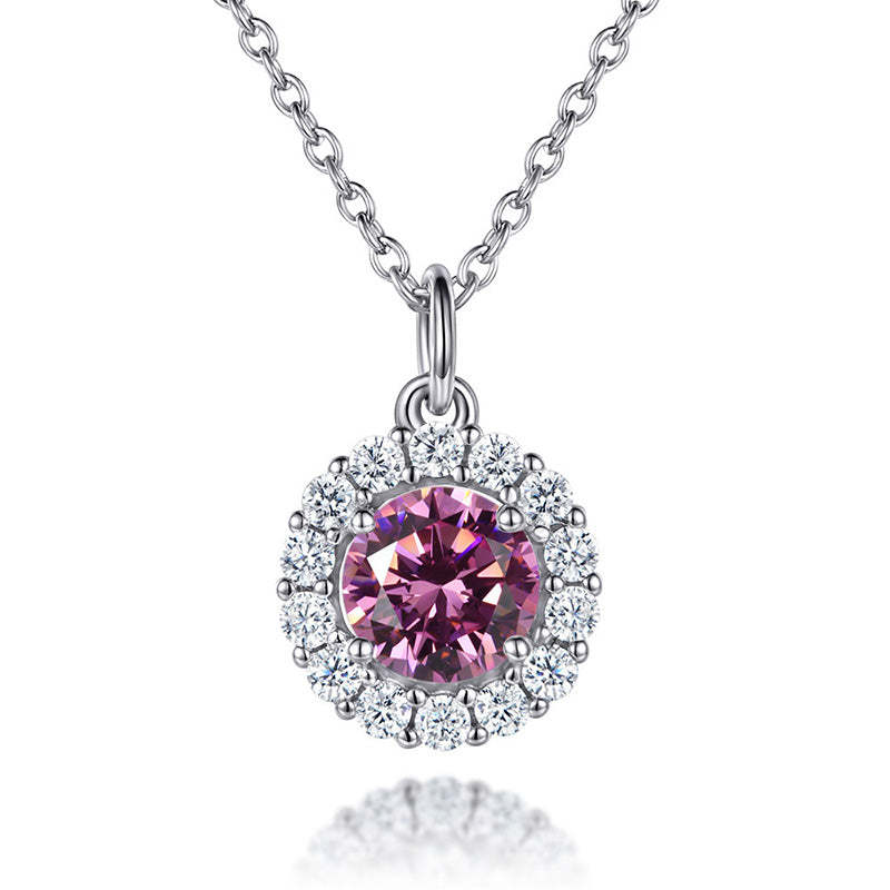 Classic Sterling Silver Birthstone Necklace for Mom-Sterling Silver-lornajewelry