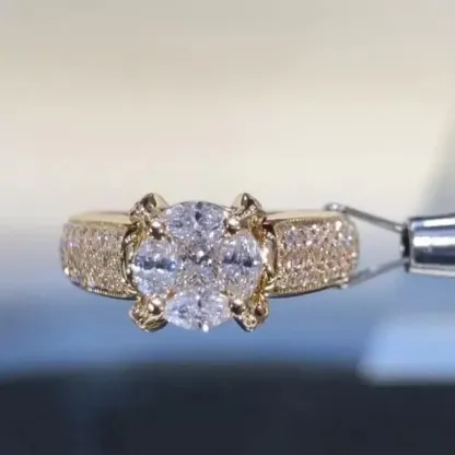 2Ct Sparkling Round Cut Engagement Ring in Sterling Silver