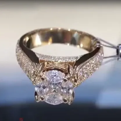 2Ct Sparkling Round Cut Engagement Ring in Sterling Silver