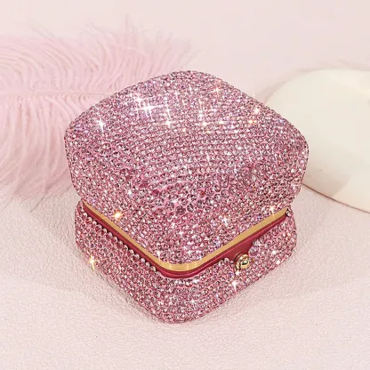 Lornajewelry Flip-top Velvet Diamond Ring Box