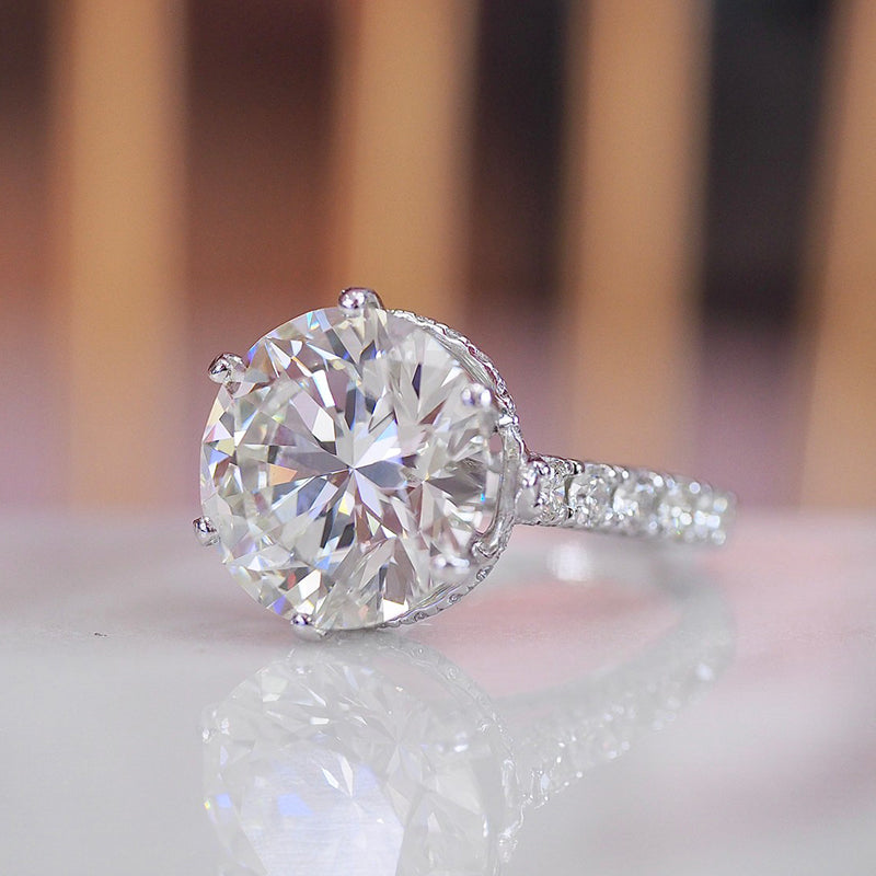 6Ct Luxurious 6 Prong Round Cut Engagement Ring In Sterling Silver-Sterling Silver-lornajewelry