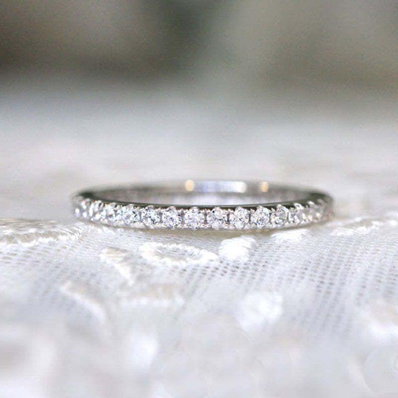 Gorgeous Round Cut  4PC Wedding Set In Sterling Silver-Sterling Silver-lornajewelry