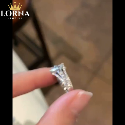 2Ct Moissanite Special Princess Cut Engagement Ring