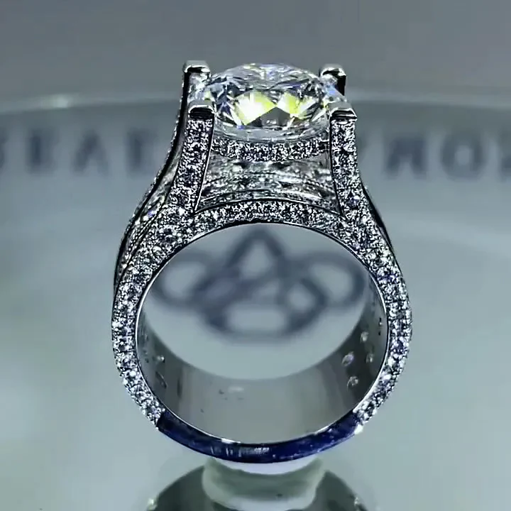 3Ct Gorgeous Round Cut sterling Silver Engagement Ring