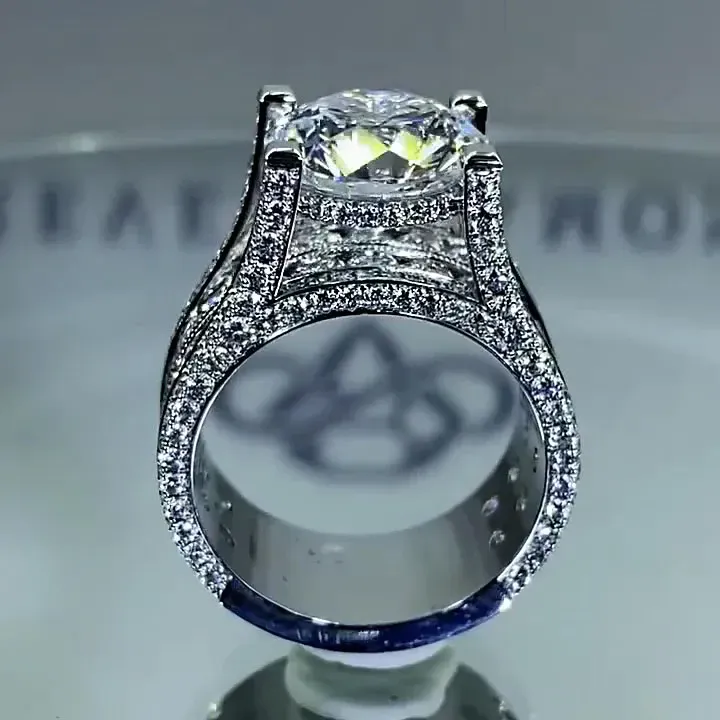 3Ct Gorgeous Round Cut sterling Silver Engagement Ring