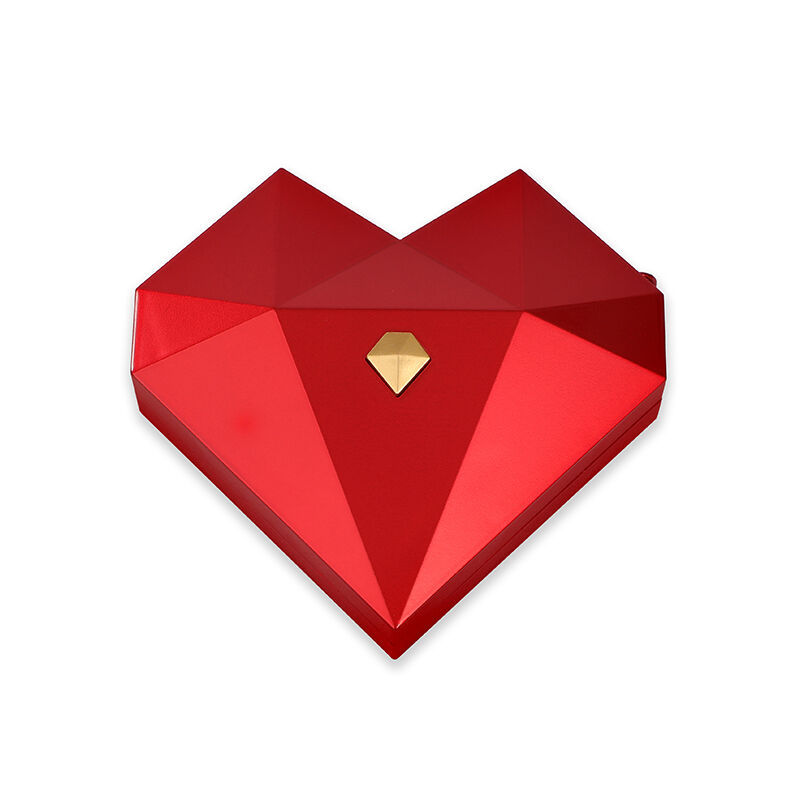 Lornajewelry Diamond Red Heart Ring Box for Magic Secret