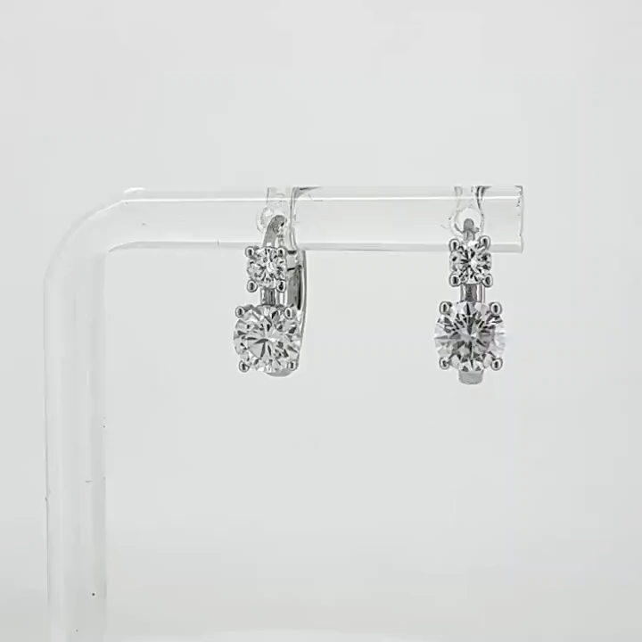 1.2Ct Moissanite Octavia Hoop Earrings