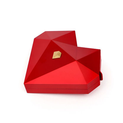 Lornajewelry Diamond Red Heart Ring Box for Magic Secret