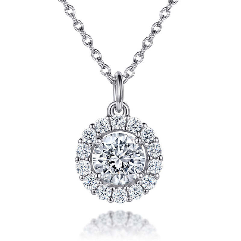 Classic Sterling Silver Birthstone Necklace for Mom-Sterling Silver-lornajewelry