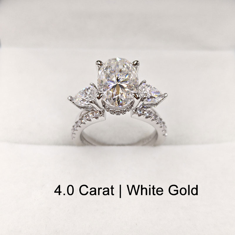 Unique Oval Cut Insert Sterling Silver Wedding Ring Set