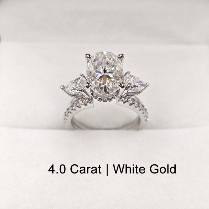 Unique Oval Cut Insert Sterling Silver Wedding Ring Set