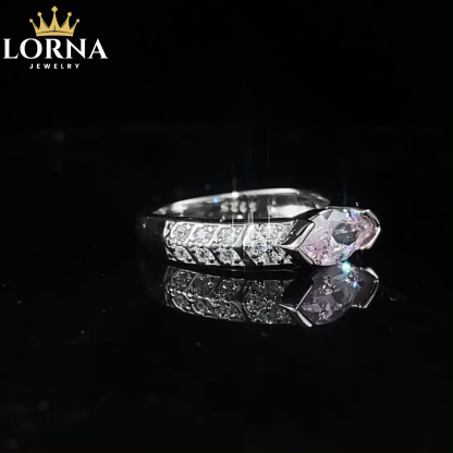 1Ct Marquise Cut Pink Gemstone Vintage Design Ring