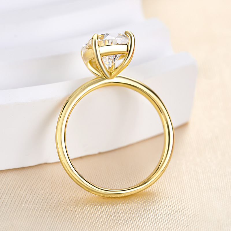 3.5Ct Classic Pear Cut Engagement Ring-Sterling Silver-lornajewelry