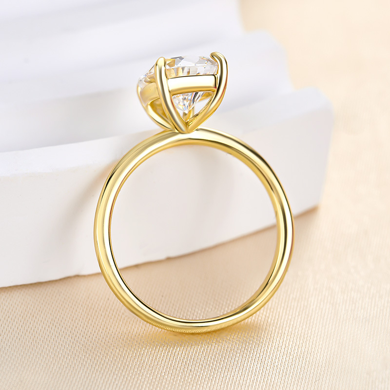 3.5Ct Classic Pear Cut Engagement Ring-Sterling Silver-lornajewelry