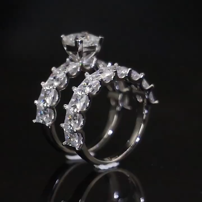 2Ct Special Princess Wedding Ring Set For Women In Sterling Silver