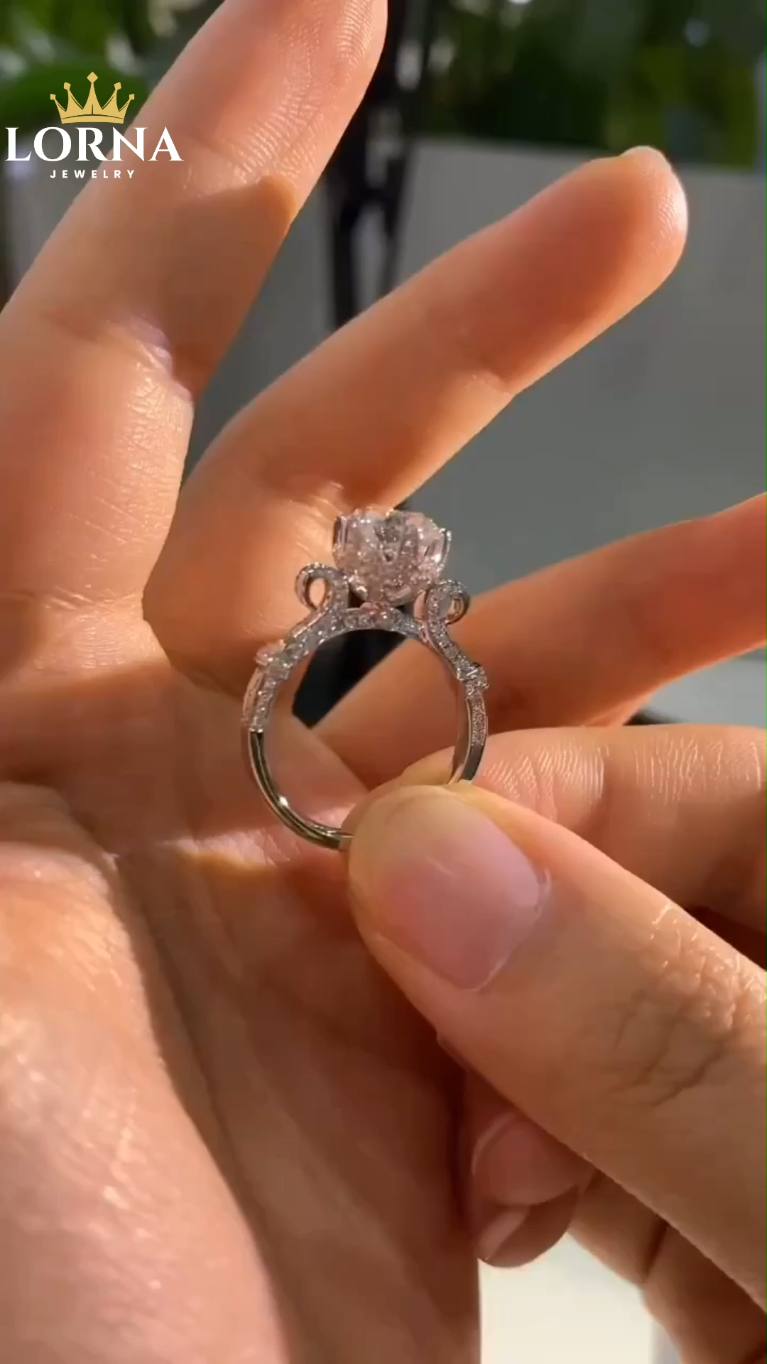 2Ct Moissanite Round Cut Vintage Engagement Ring