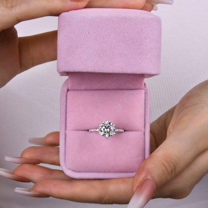 2.5Ct Classic 6 Prong Round Cut s Engagement Ring In Sterling Silver-Sterling Silver-lornajewelry