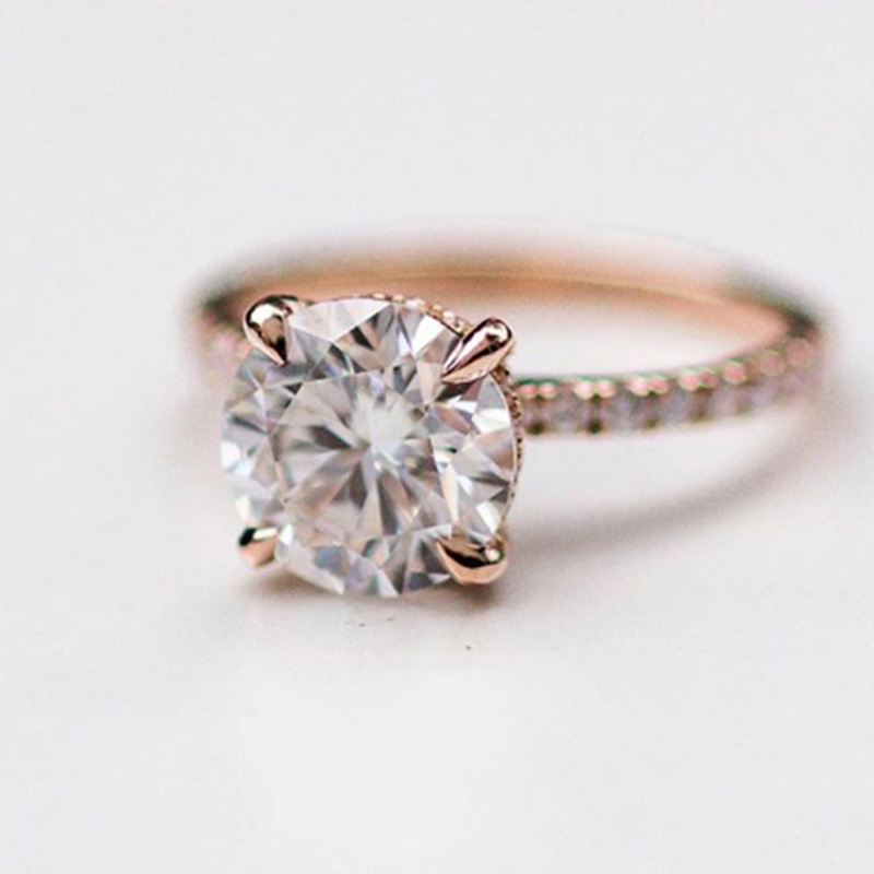 2Ct Classic Round Cut Engagement Ring for Her 4 prong In Sterling Silver-Sterling Silver-lornajewelry