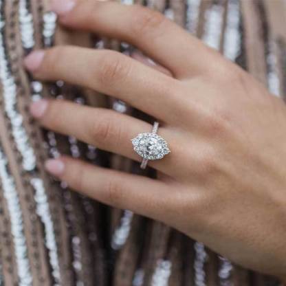 Oval Cut  3PC Wedding Ring Set In Sterling Silver-Sterling Silver-lornajewelry