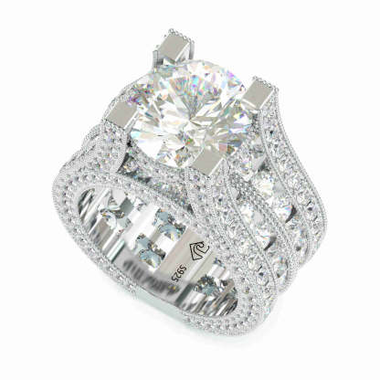 2.5ct Brilliant Round Cut Sterling Silver Engagement Ring-Sterling Silver-lornajewelry