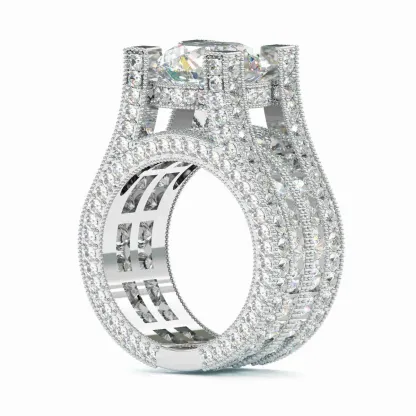 3Ct Gorgeous Round Cut sterling Silver Engagement Ring - ✨ Over 300 Gemstones