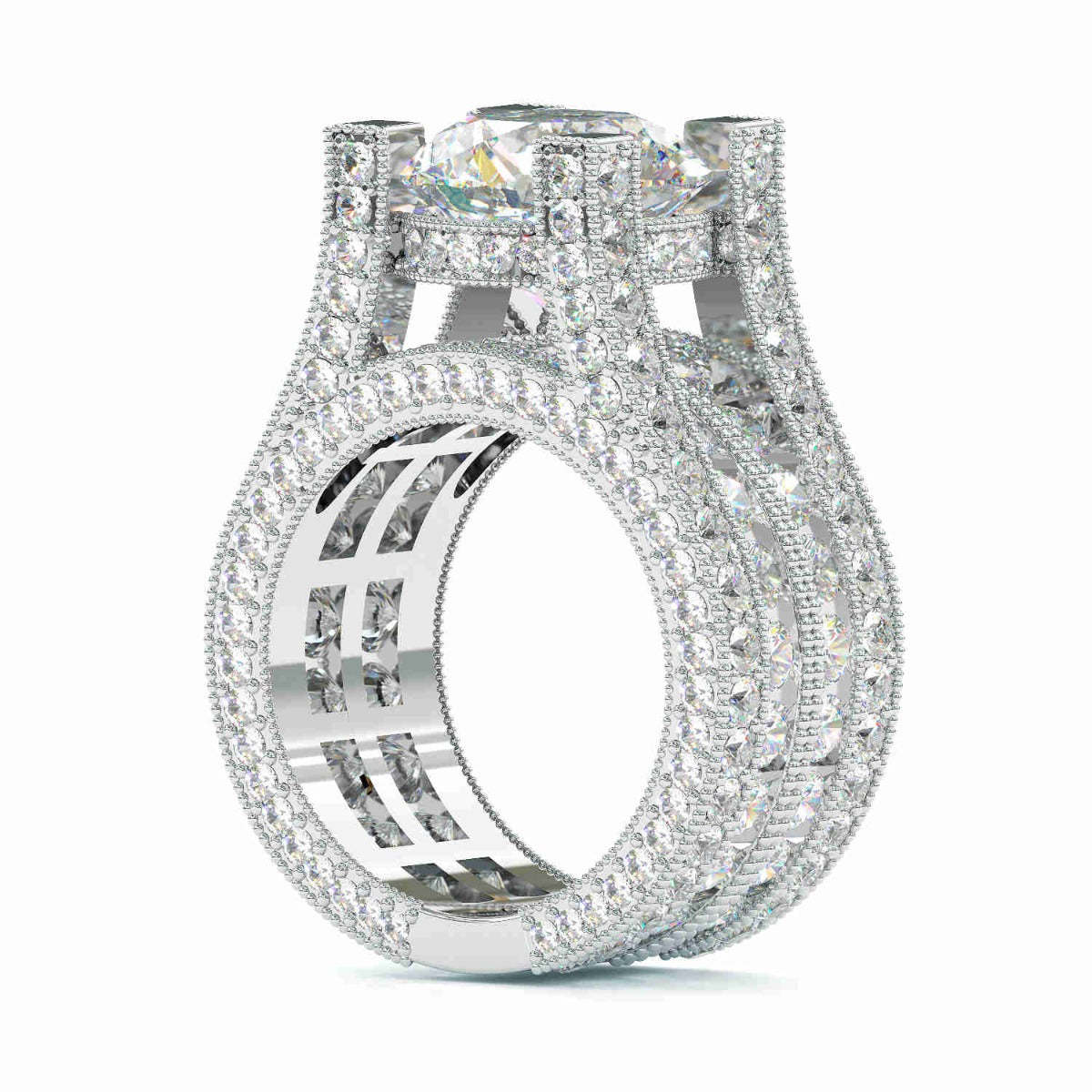 2.5ct Brilliant Round Cut Sterling Silver Engagement Ring-Sterling Silver-lornajewelry