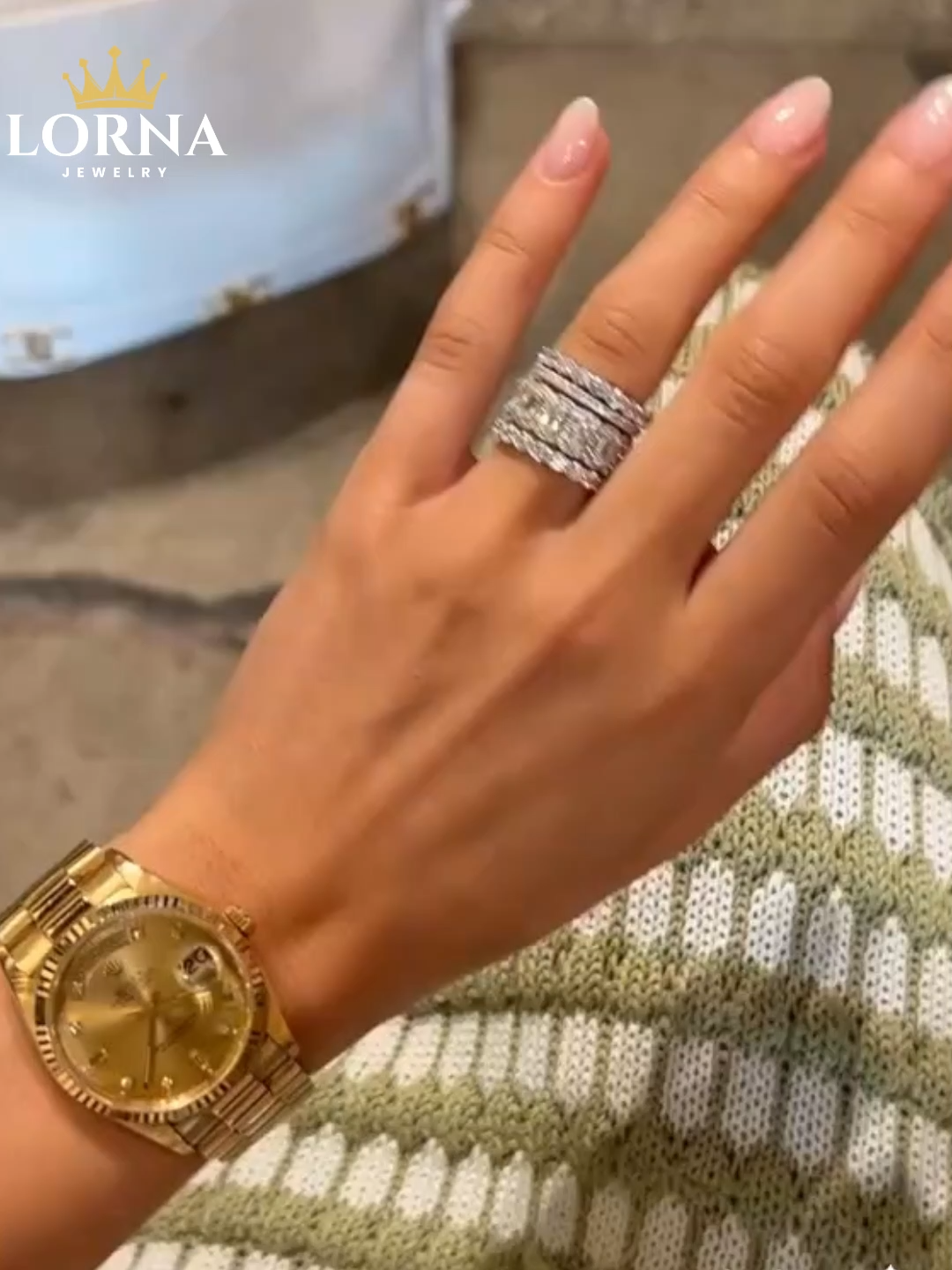 Luxurious Cushion Cut 4PC Wedding Band Set For Women In Sterling Silver