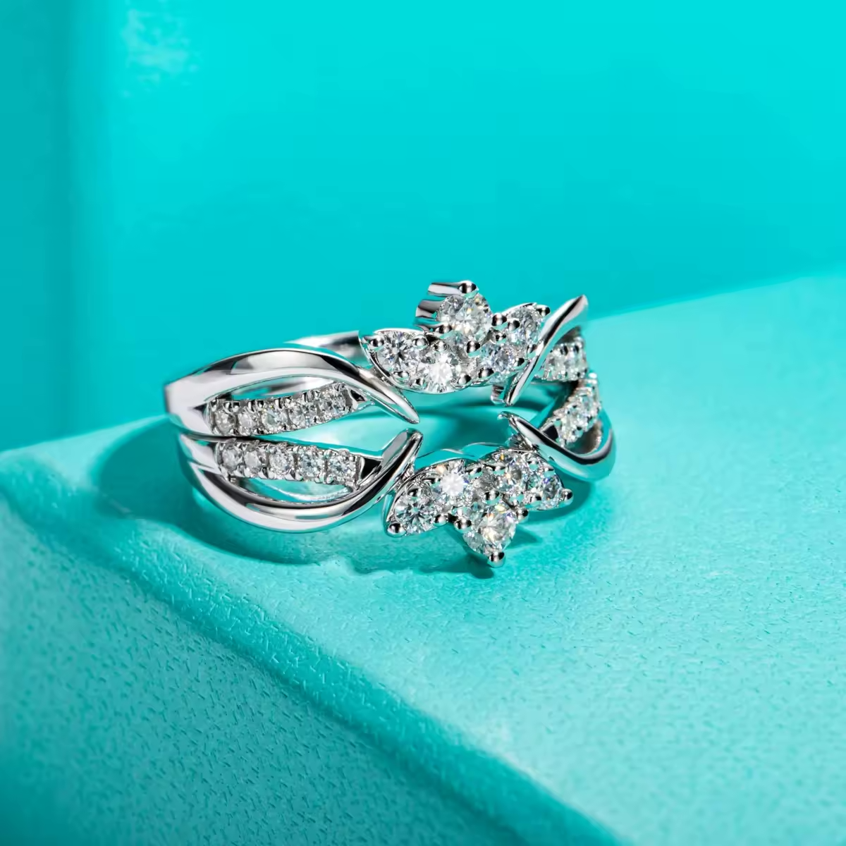 Sterling Silver Guard Ring Enhancer for Engagement Rings Stackable Elegant Adjustable