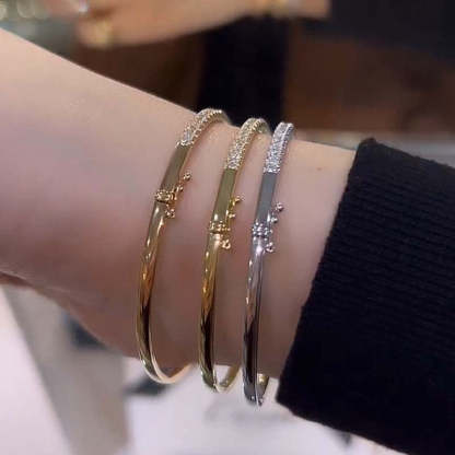 Timeless Round Cut Bracelet For Women-Sterling Silver-lornajewelry