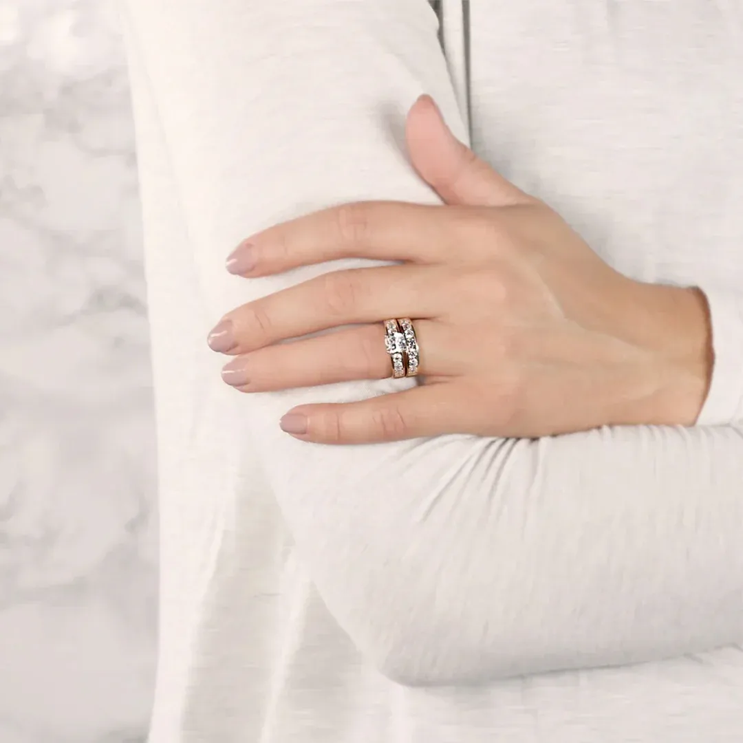 Moissanite Channel Set Half Eternity Wedding Band Ring In Sterling Silver