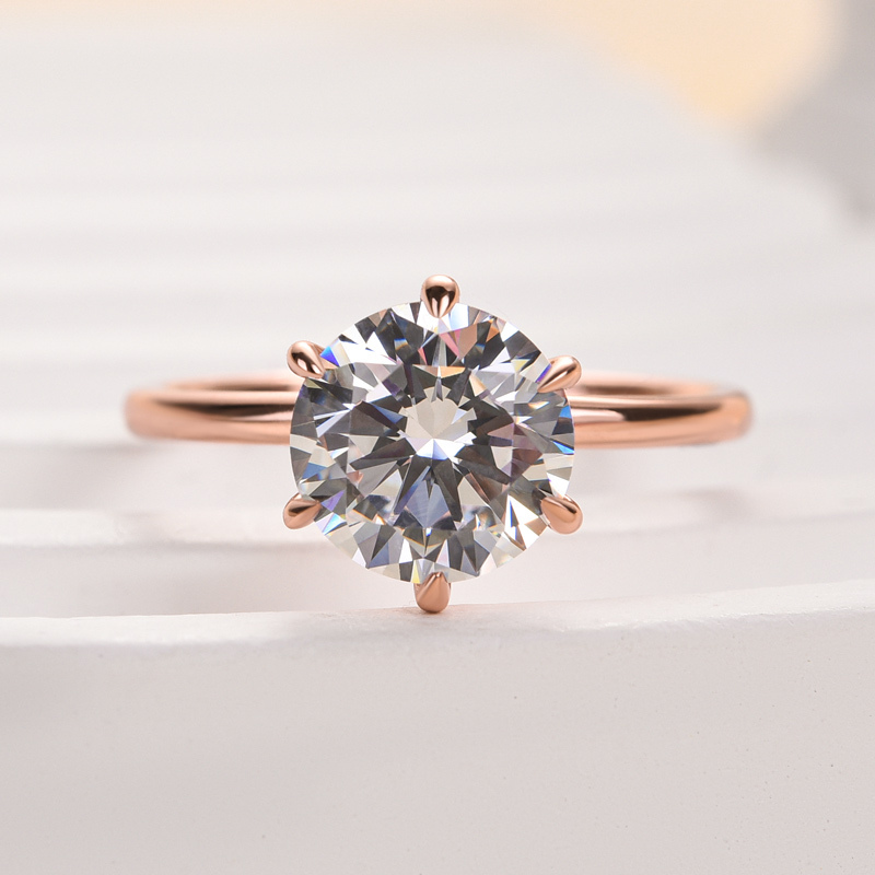 2Ct Classic Round Cut Solitaire Engagement Ring for Her-Sterling Silver-lornajewelry