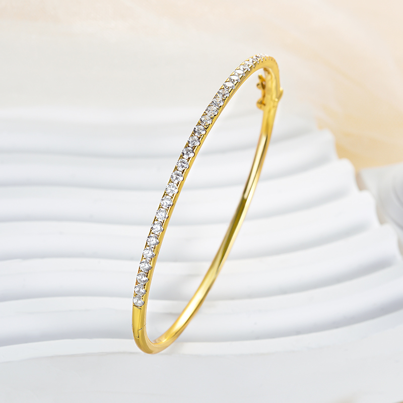 Timeless Round Cut Bracelet For Women-Sterling Silver-lornajewelry