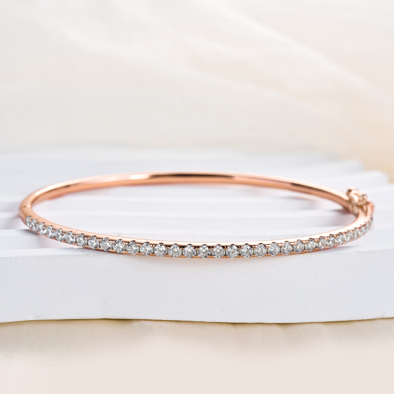 Timeless Round Cut Bracelet For Women-Sterling Silver-lornajewelry