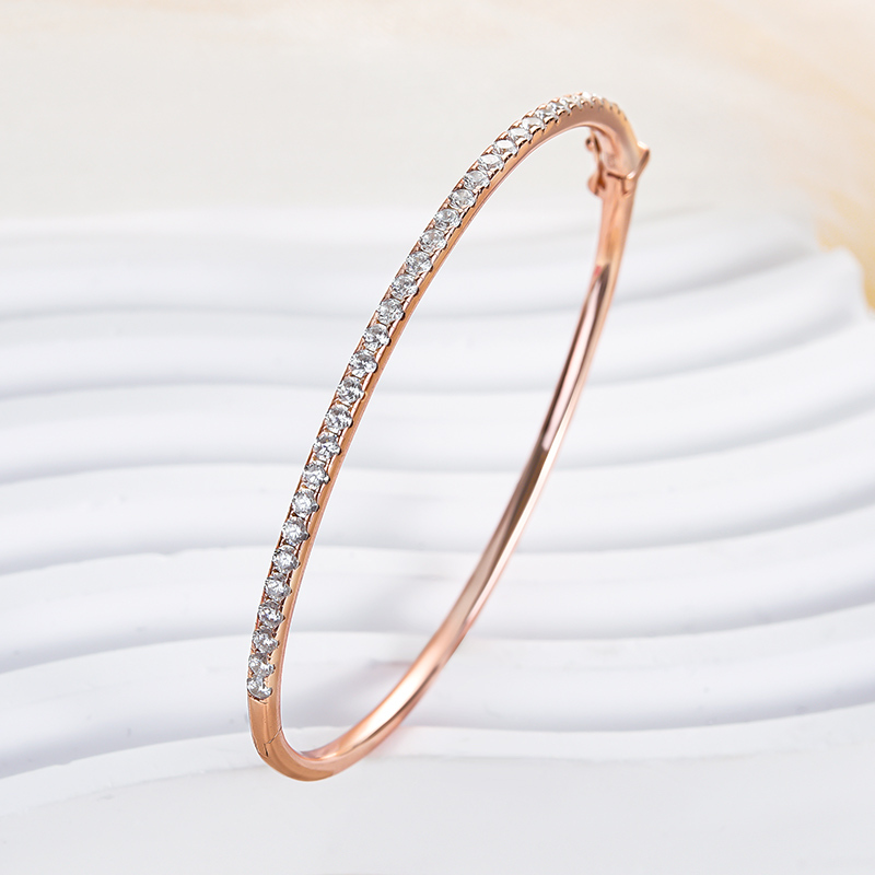 Timeless Round Cut Bracelet For Women-Sterling Silver-lornajewelry