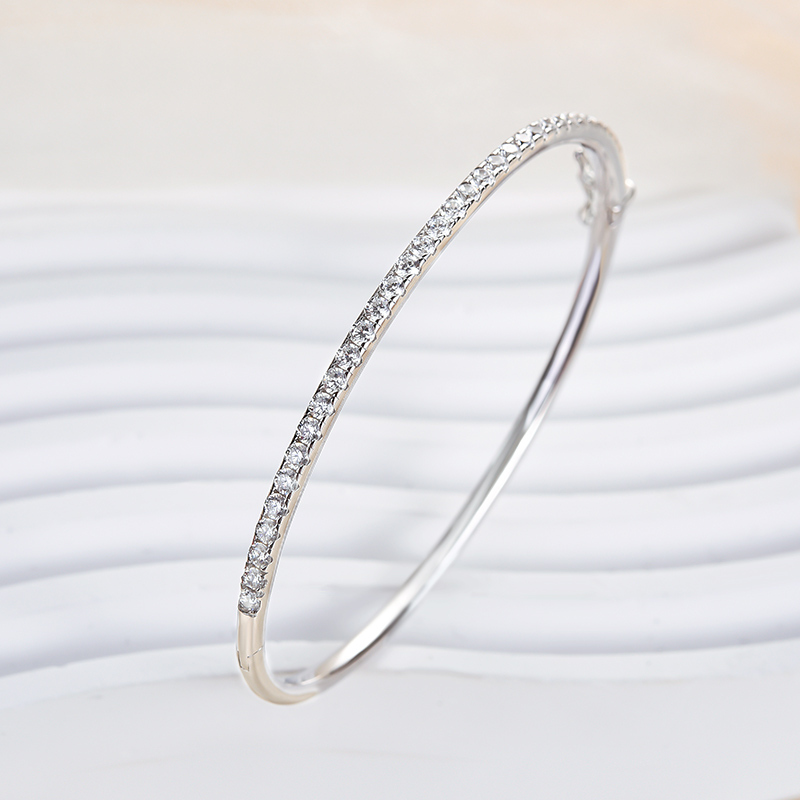 Timeless Round Cut Bracelet For Women-Sterling Silver-lornajewelry