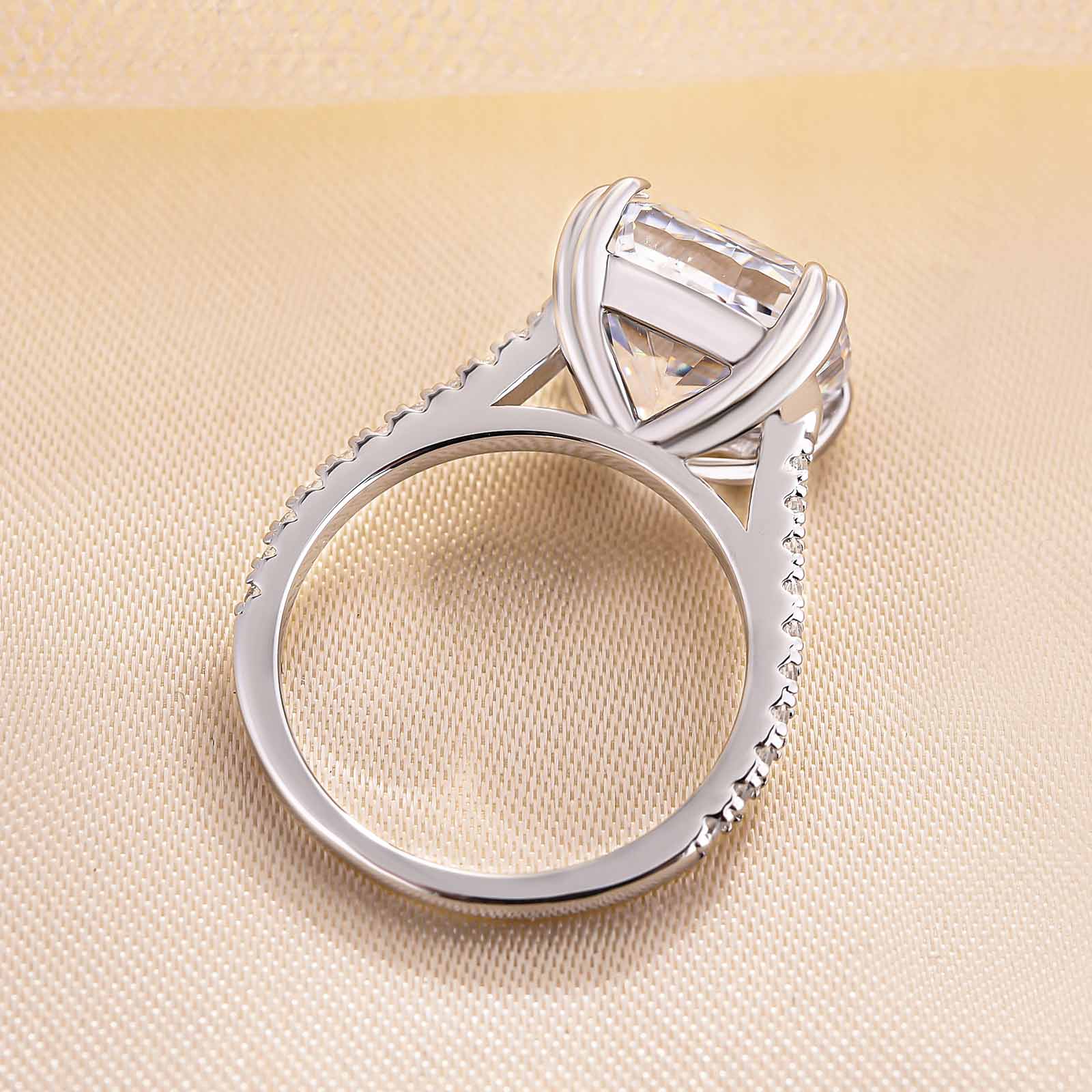 5Ct Stunning Cushion Cut Women's Engagement Ring In Sterling Silver-Sterling Silver-lornajewelry