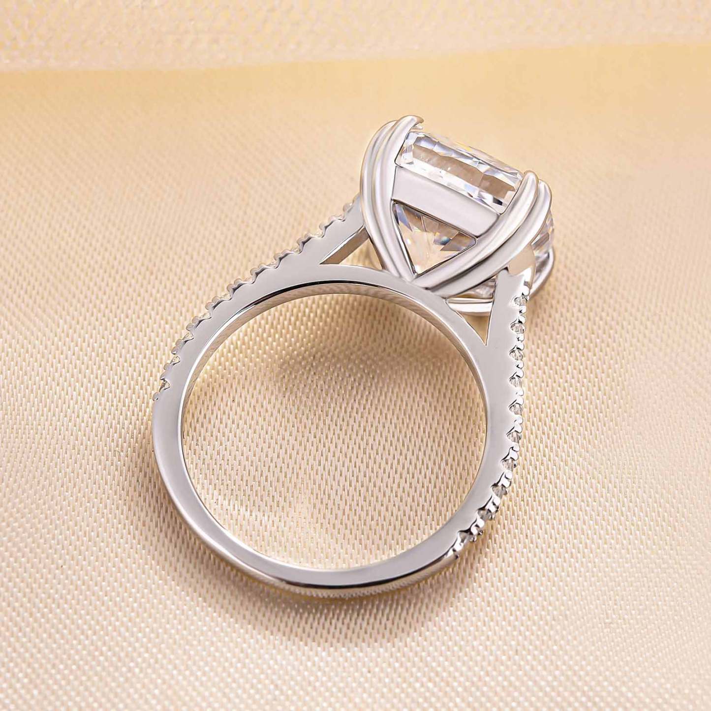 5Ct Stunning Cushion Cut Women's Engagement Ring In Sterling Silver-Sterling Silver-lornajewelry