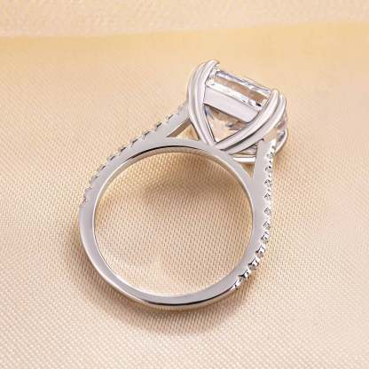 5Ct Stunning Cushion Cut Women's Engagement Ring In Sterling Silver-Sterling Silver-lornajewelry