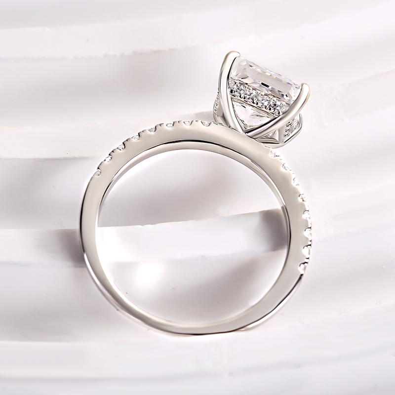 2Ct Sparkle Princess Cut Engagement Ring For Women In Sterling Silver-Sterling Silver-lornajewelry