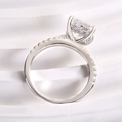 2Ct Sparkle Princess Cut Engagement Ring For Women In Sterling Silver-Sterling Silver-lornajewelry