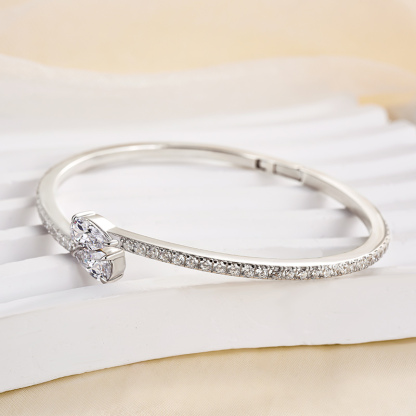 Special Pear Cut Bracelet For Women-Sterling Silver-lornajewelry